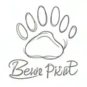 Paw Print with a name Ben tattoo design idea