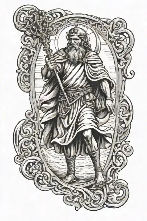 St  Christopher  tattoo design idea