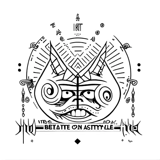 Atreus and Kratos on a boat with the quote "Do not be sorry, be better." tattoo design idea