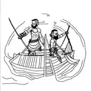 Atreus and Kratos on a boat with the quote "Do not be sorry, be better." tattoo design idea