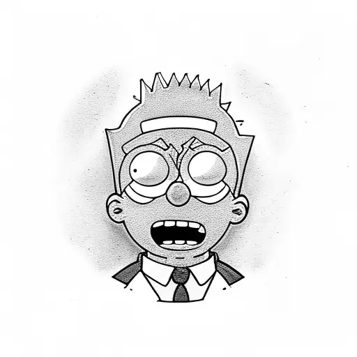 bart simpson and stewie griffin dressed like reservoir dogs  tattoo design idea