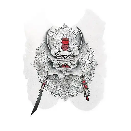 knife tattoo design idea