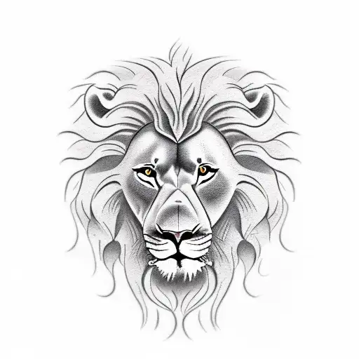 lion and elephant tattoo design idea
