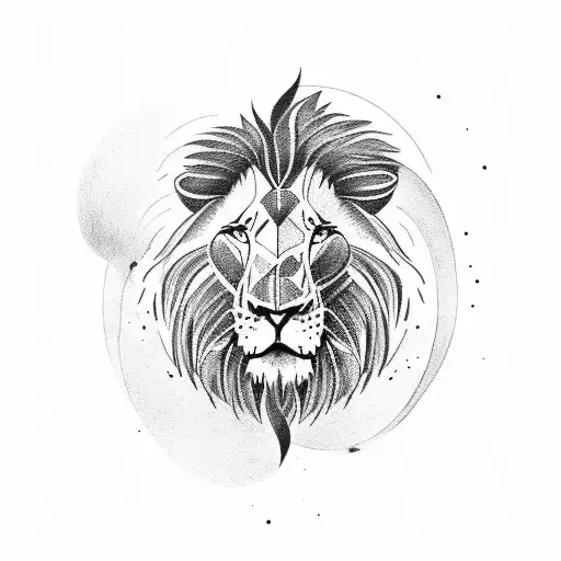 lion and elephant tattoo design idea