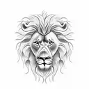 lion and elephant tattoo design idea