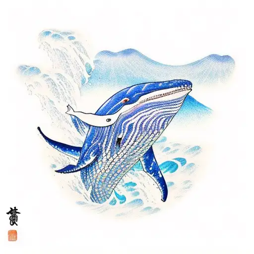 japanese whale tattoo design idea