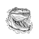 alligator tattoo design idea