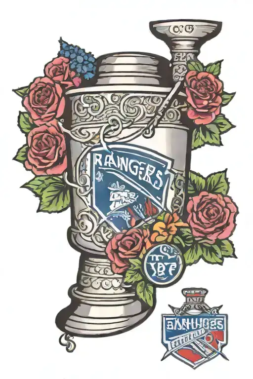 New York Rangers Stanley cup 2024  tattoo design idea