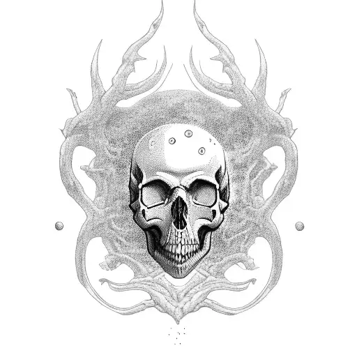 Forearm sleeve, depicting the ygdrasil and pagan imagery of skulls and space. should convey warrorior tattoo design idea