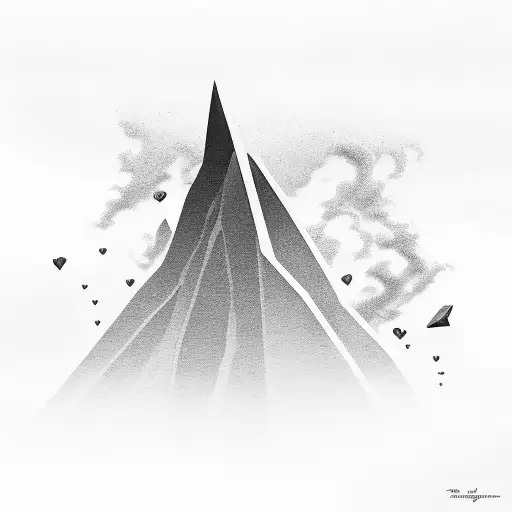 where the horizon meets a heart of stone tattoo design idea