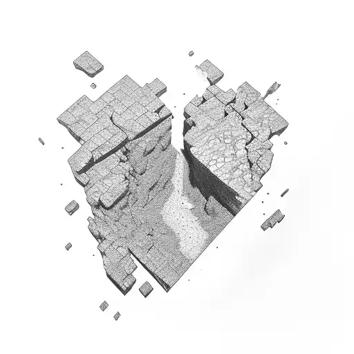 where the horizon meets a heart of stone tattoo design idea