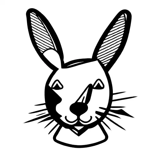 Bad bunny  tattoo design idea