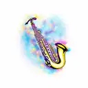 saxophone tattoo design idea