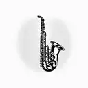 saxophone tattoo design idea
