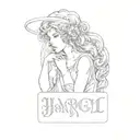 an angel with a halo tattoo design idea