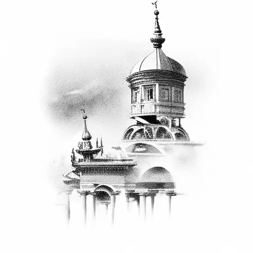 san Giorgio che sconfigge il male tattoo design idea