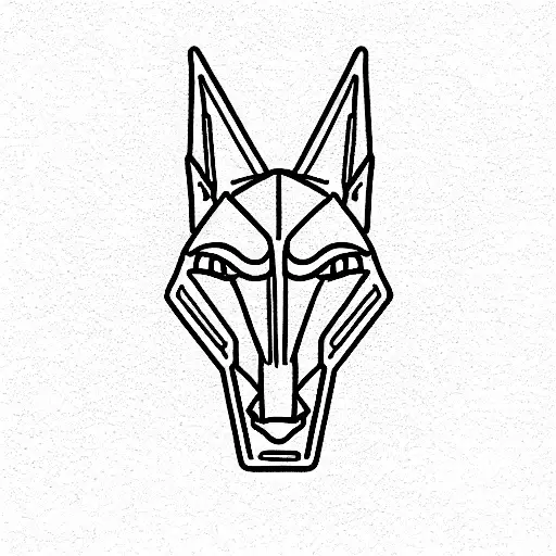 Head of anubis tattoo design idea