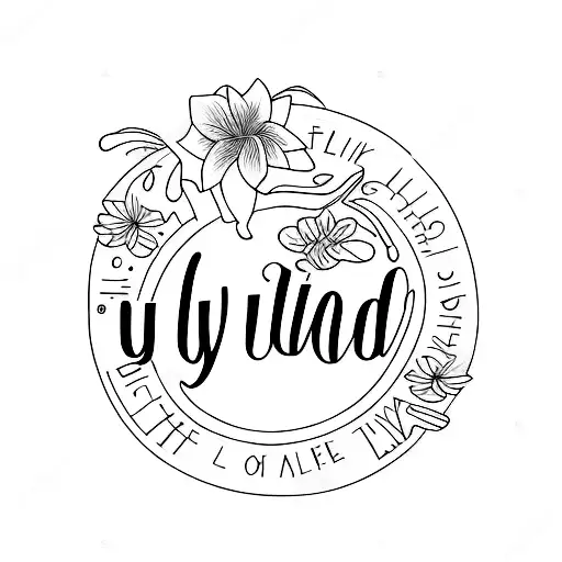 lily with the words lead with love tattoo design idea