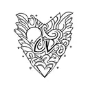 lead with love tattoo design idea
