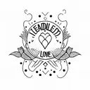 lead with love tattoo design idea