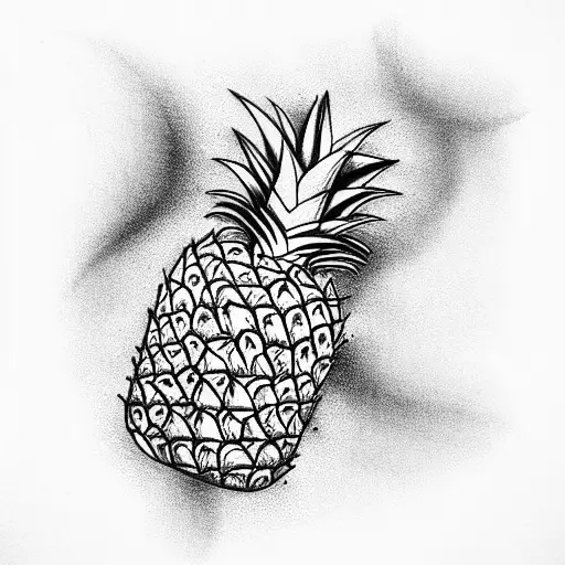 Pineapple tattoo design idea
