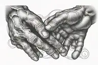 Michelangelo hands touching tattoo design idea