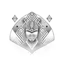 all African tribal adinkras made into a sleeve tattoo design idea