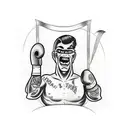 boxer sparring  tattoo design idea