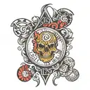 419 area code tattoo design idea