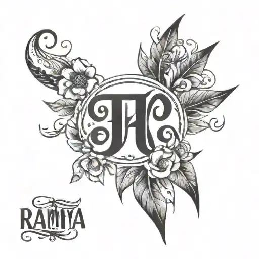 name tattoo ramya tattoo design idea
