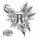 name tattoo ramya tattoo design idea