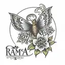 name tattoo ramya tattoo design idea
