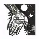 Wald Mond Hand  tattoo design idea
