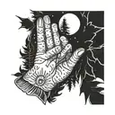 Wald Mond Hand  tattoo design idea