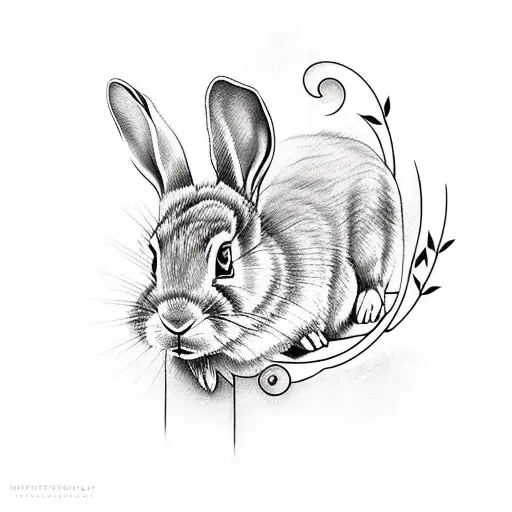 watership down rabbit tattoo design idea