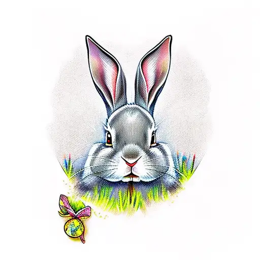watership down rabbit tattoo design idea