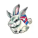 watership down rabbit tattoo design idea