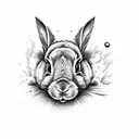 watership down rabbit tattoo design idea