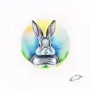 watership down rabbit tattoo design idea