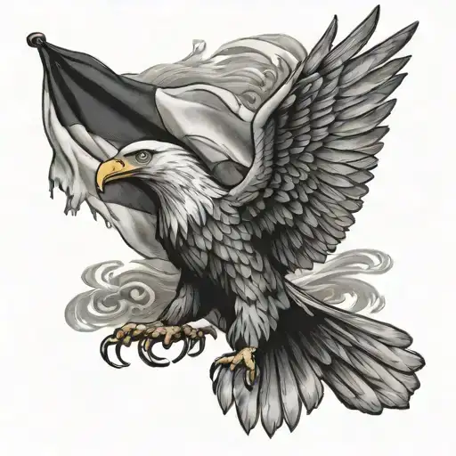 German flag realism eagle tattoo design idea