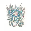 Elizabeth in cursive tattoo design idea
