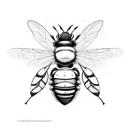 honeybee tattoo design idea