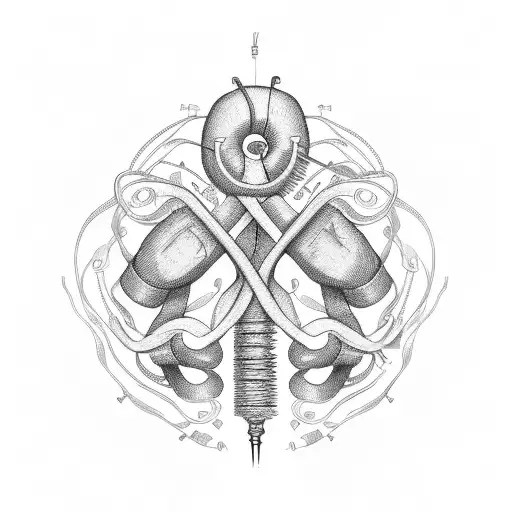 kidney transplant ribbon with two dates tattoo design idea
