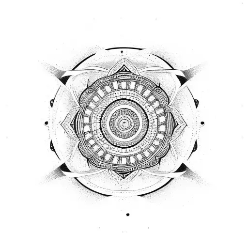 virgo sign with mandala tattoo design idea