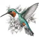 humming bird tattoo design idea