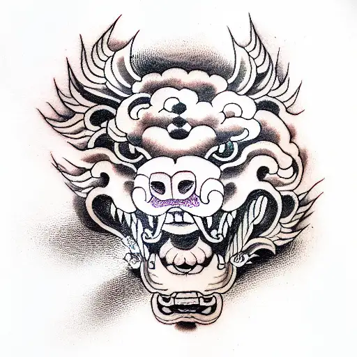 Foo Dog tattoo design idea