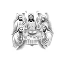 the last supper jesus tattoo design idea