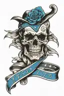 1776 thin blue line tattoo tattoo design idea