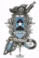 1776 thin blue line tattoo tattoo design idea