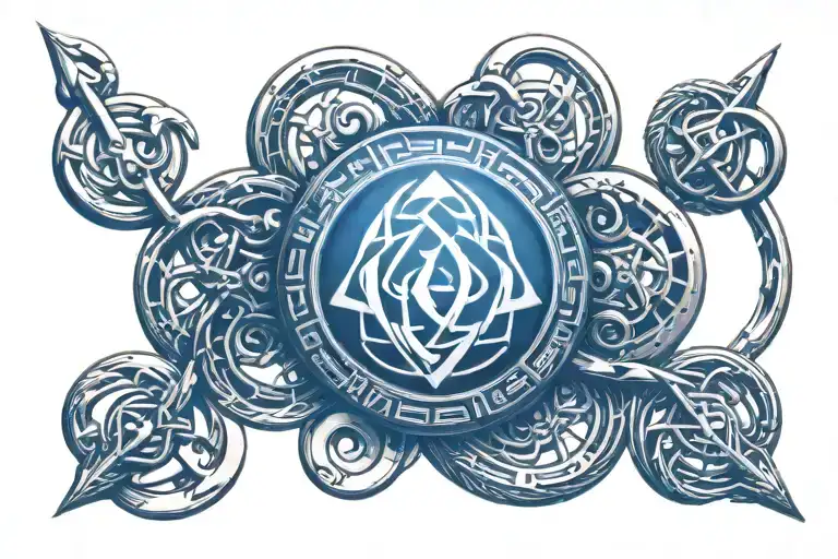 Diksha my lifeline symbol incorporated tattoo design idea